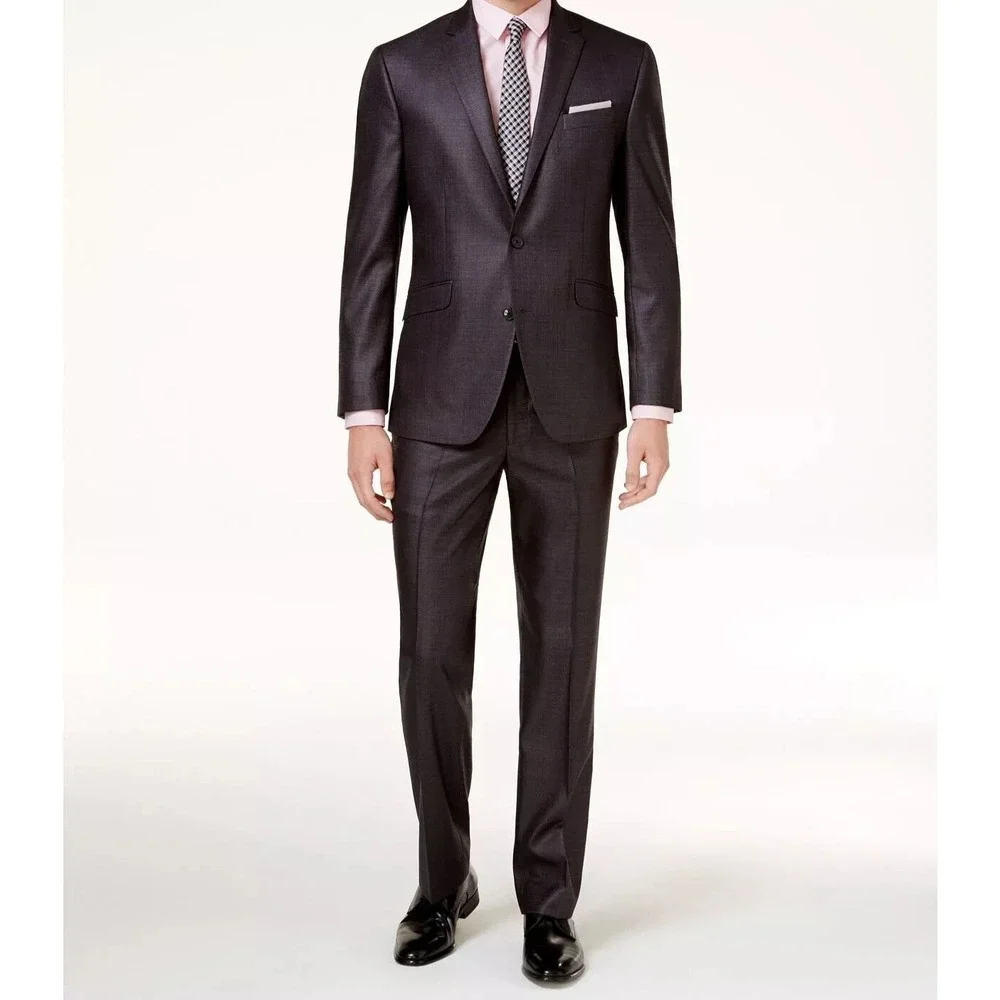 Kenneth Cole Reaction Men's 2-pc Suit  Blazer Slim Fit Pants 40R 34Wx32L E091312